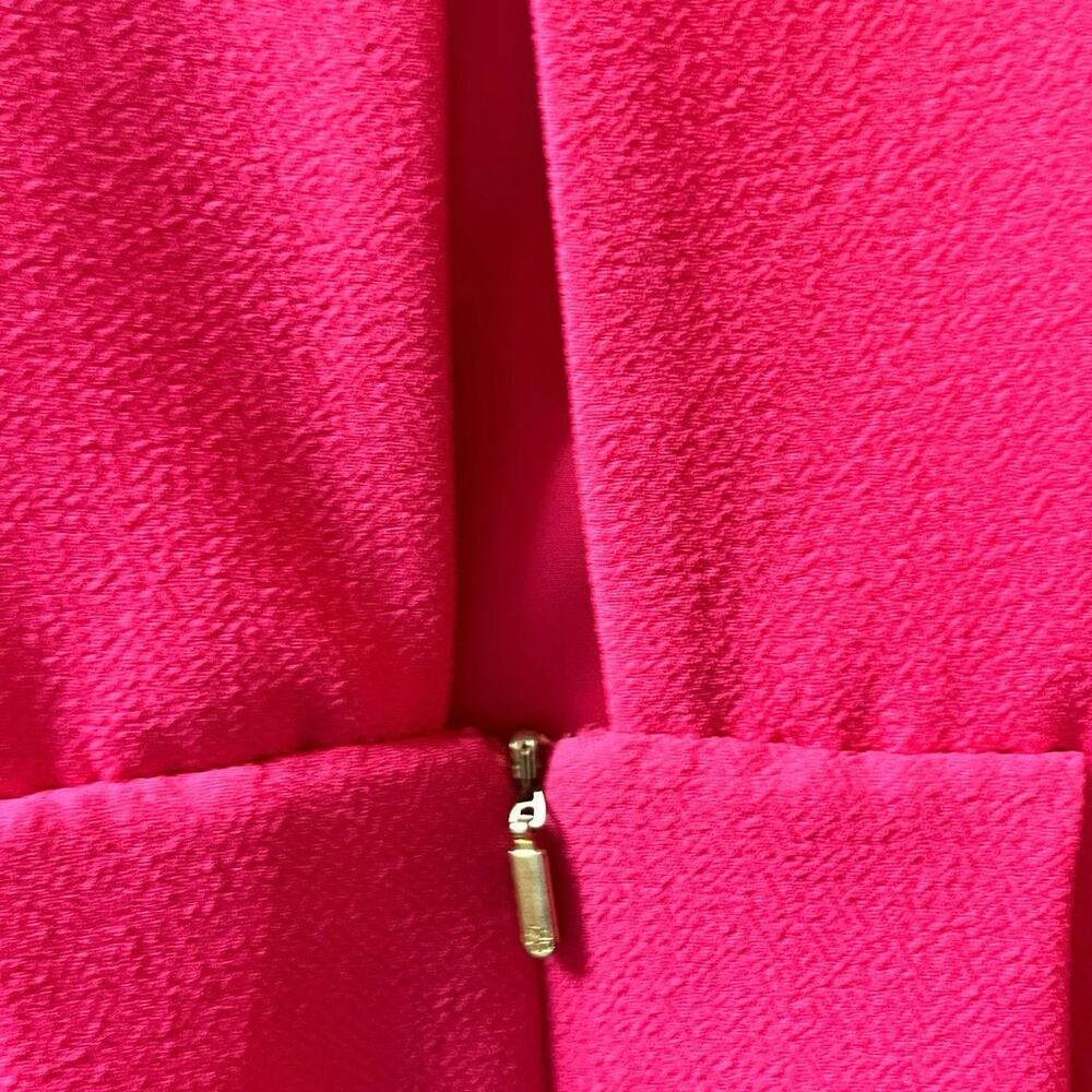 NWOT Trina Turk Felisha Pink Crepe Halter Shift Dress Pleat Front Size 4 - Picture 7 of 8